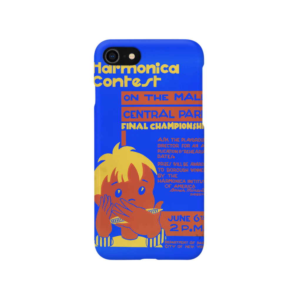 PD selectionのVintage Harmonica Contest Poster：ヴィンテージ・ハーモニカ・コンテストポスター Smartphone Case