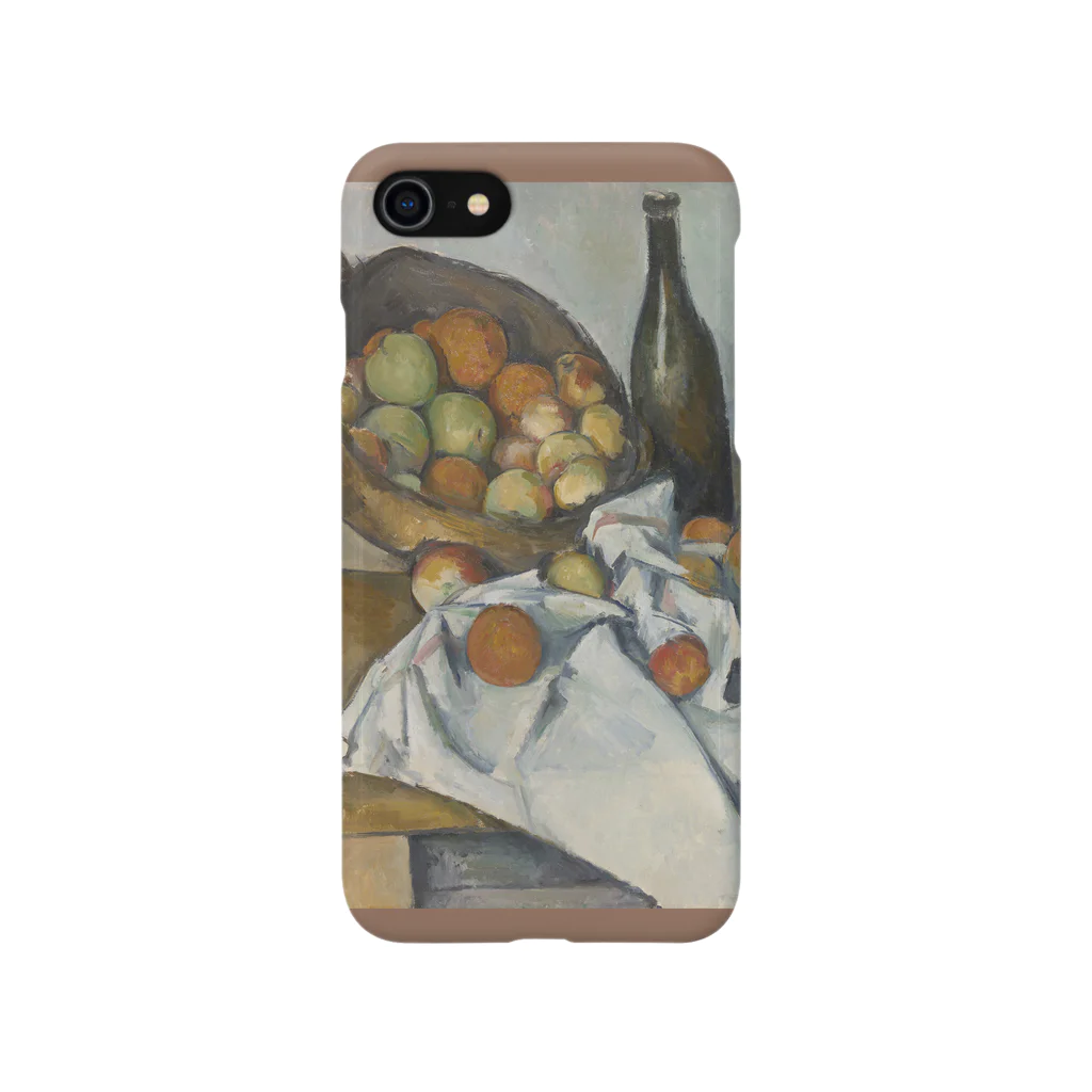 SONOTENI-ARTの017-005　ポール・セザンヌ　『りんごの籠』　スマホケース　表側面印刷　iPhone SE(2,3)/8/7/6s/6専用デザイン　SC5 スマホケース