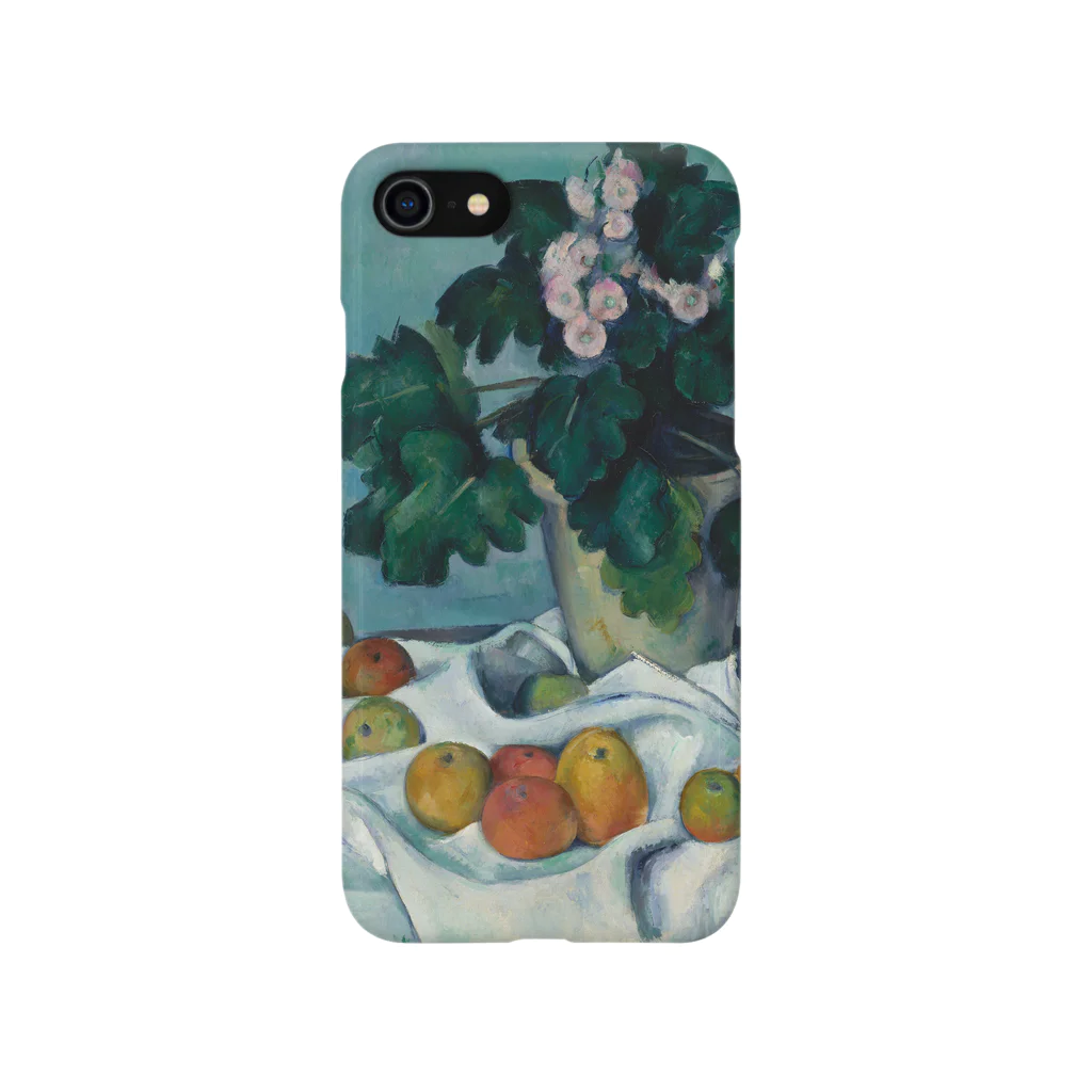 SONOTENI-ARTの017-007　ポール・セザンヌ　『リンゴとサクラソウの鉢のある静物』　スマホケース　表側面印刷　iPhone SE(2,3)/8/7/6s/6専用デザイン　SC5 スマホケース