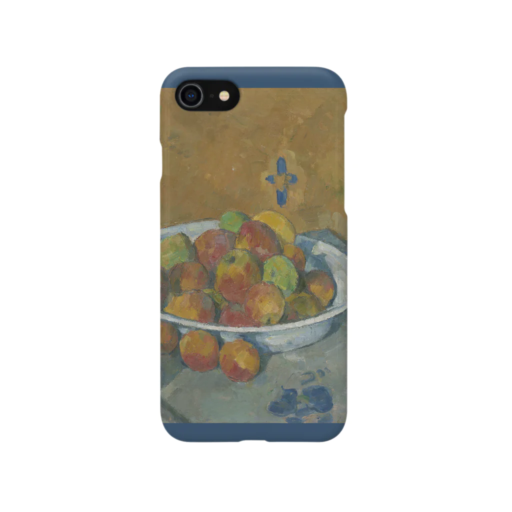 SONOTENI-ARTの017-008　ポール・セザンヌ　『リンゴのプレート』　スマホケース　表側面印刷　iPhone SE(2,3)/8/7/6s/6専用デザイン　SC5 スマホケース