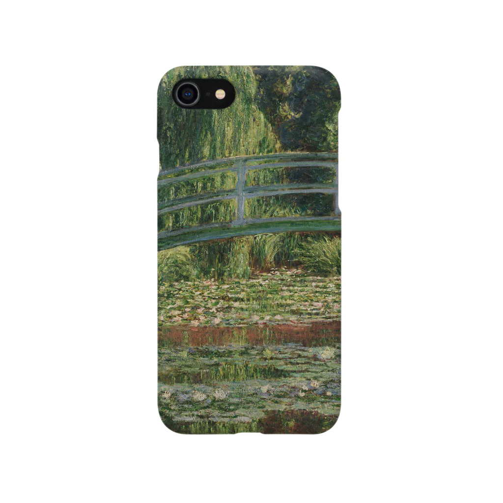 SONOTENI-ARTの004-014　クロード・モネ　『ジヴェルニーの日本の橋と睡蓮の池』　スマホケース　表側面印刷　iPhone SE(2,3)/8/7/6s/6専用デザイン　SC5 スマホケース