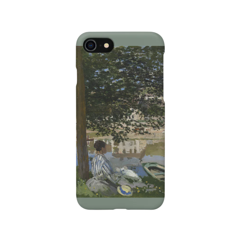 SONOTENI-ARTの004-019　クロード・モネ　『セーヌ河岸、ベンヌクール』　スマホケース　表側面印刷　iPhone SE(2,3)/8/7/6s/6専用デザイン　SC5 Smartphone Case