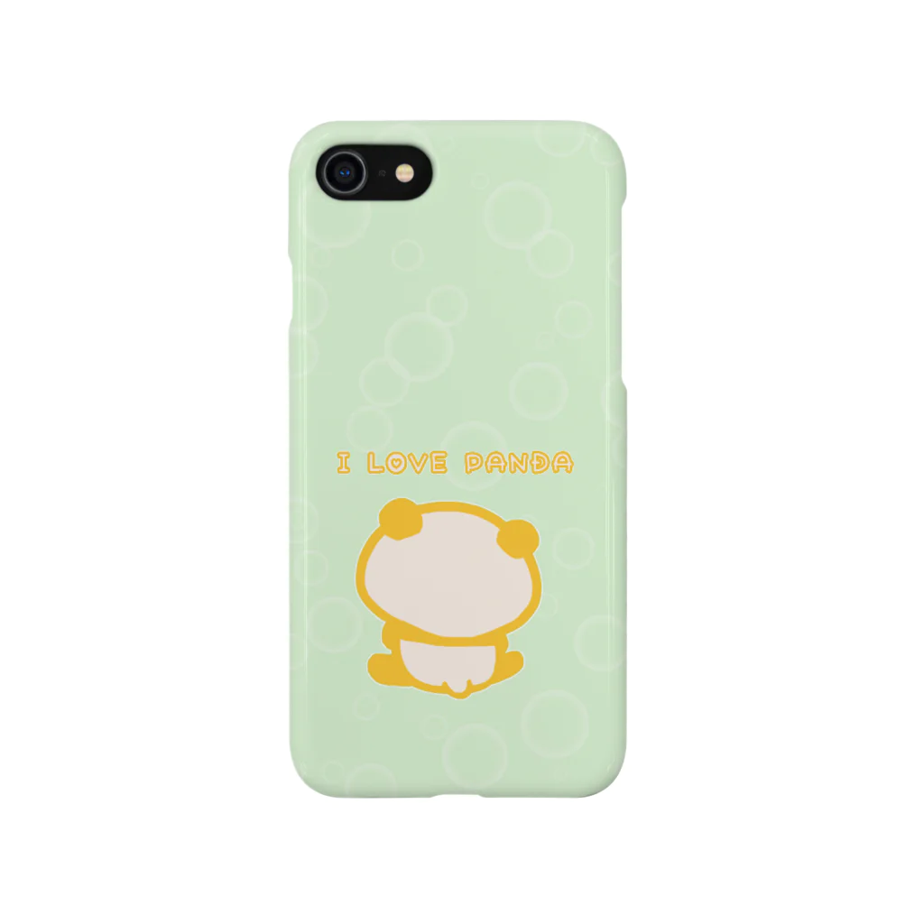 ぱんだ丸ショップのシャボン：グリーン(I LOVE PANDA) Smartphone Case