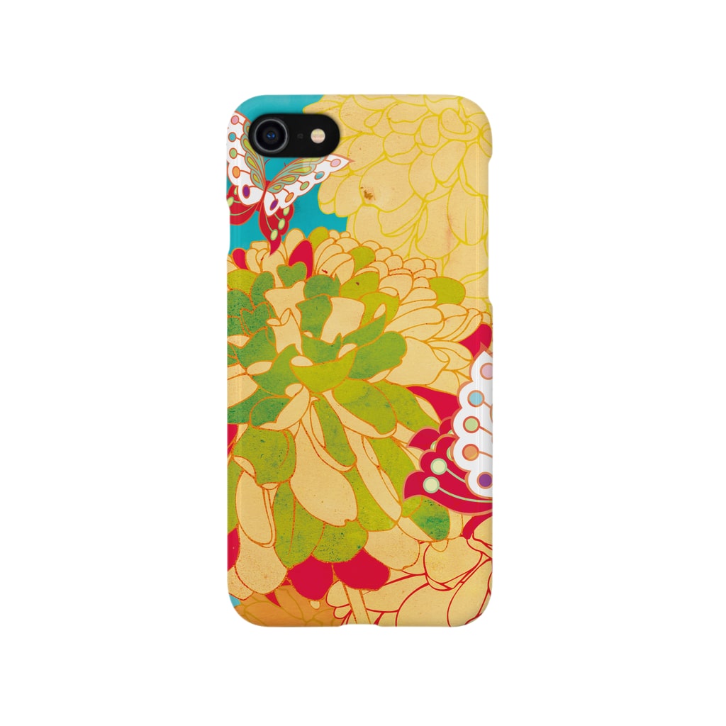 無孔笛の菊と蝶 Smartphone Case