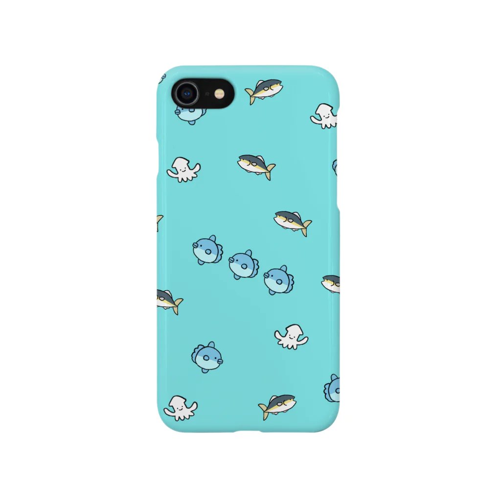 ちょこぺんのマンボウとブリとイカ Smartphone Case