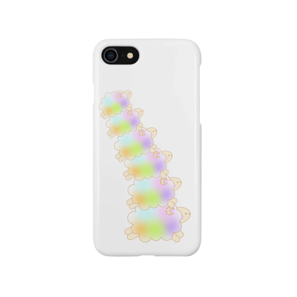 Koharuの虹の夢色ひつじ（小） iPhone Smartphone Case