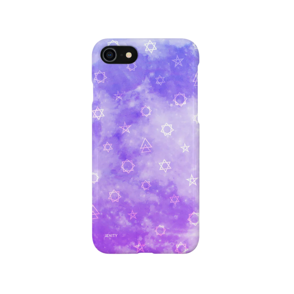 IENITY　/　MOON SIDEのGeometric star #Purple Moon iPhone Smartphone Case