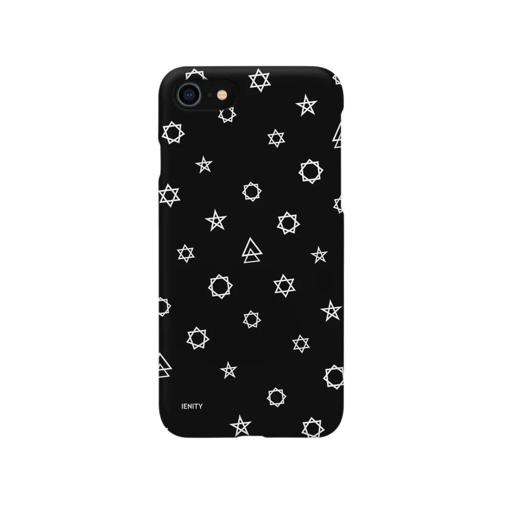 IENITY　/　MOON SIDEのGeometric star #Black iPhone Smartphone Case