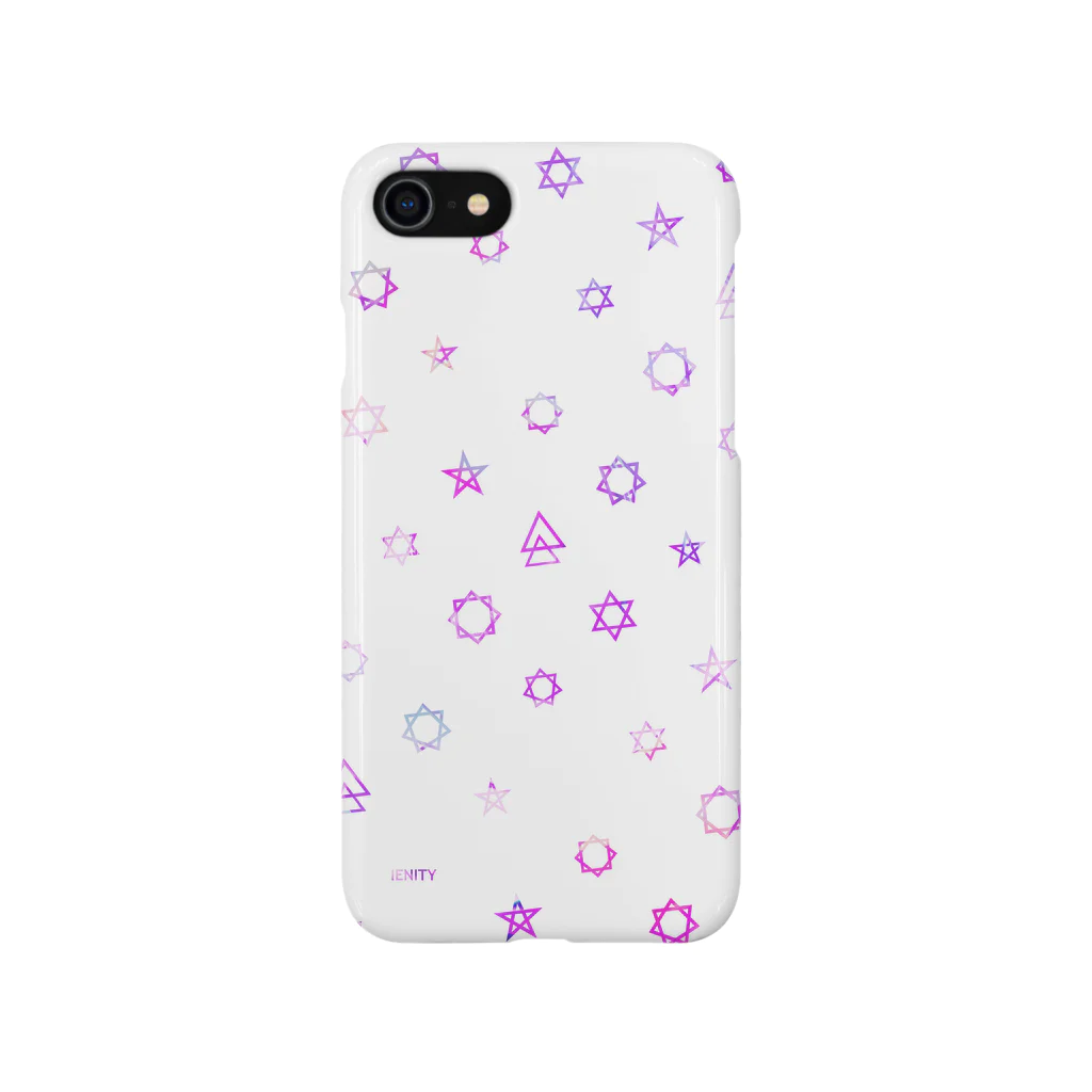 IENITY　/　MOON SIDEのGeometric star #White iPhone Smartphone Case