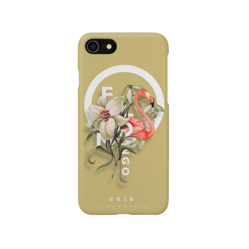 DJのFLOMINGO(flower X flamingo) yellow Smartphone Case