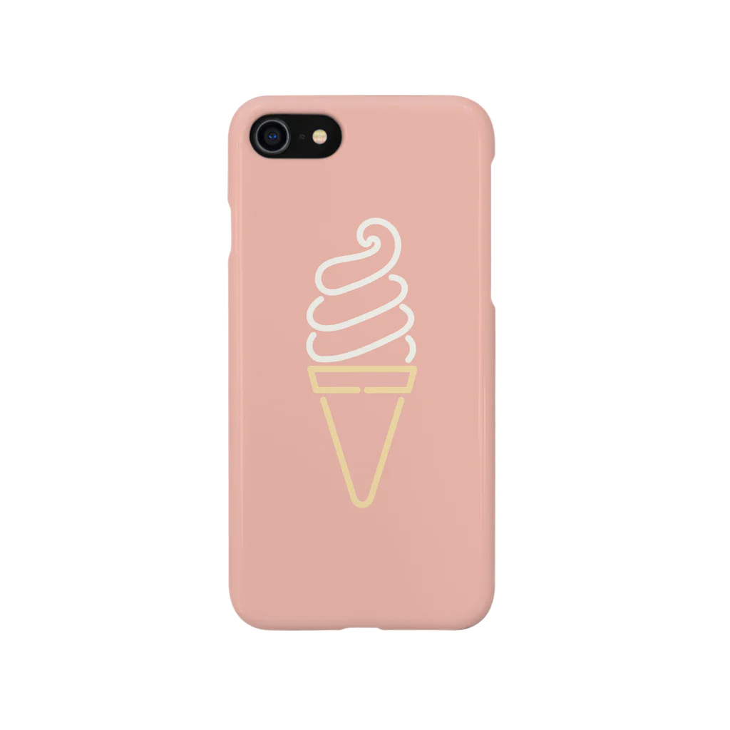 marinaのソフトクリーム（coral pink） スマホケース