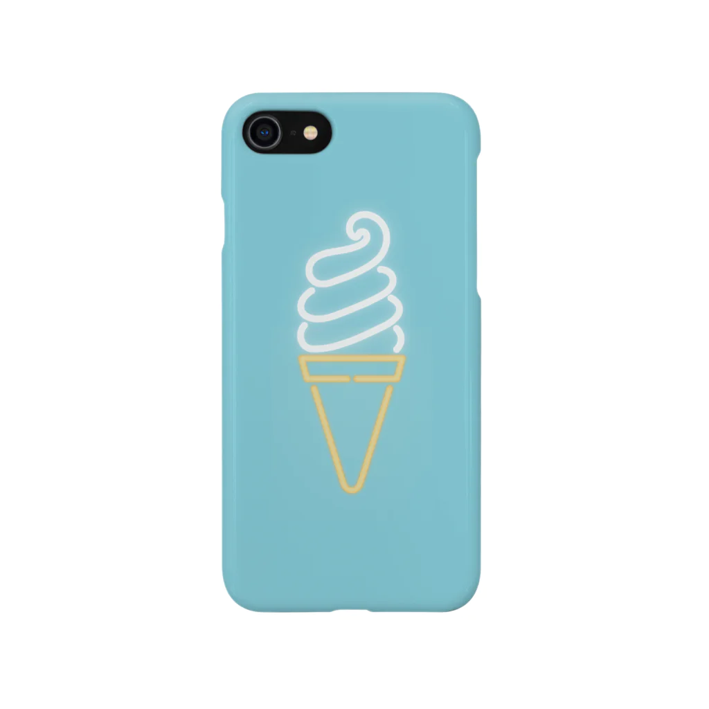 marinaのソフトクリーム（neon mint） スマホケース