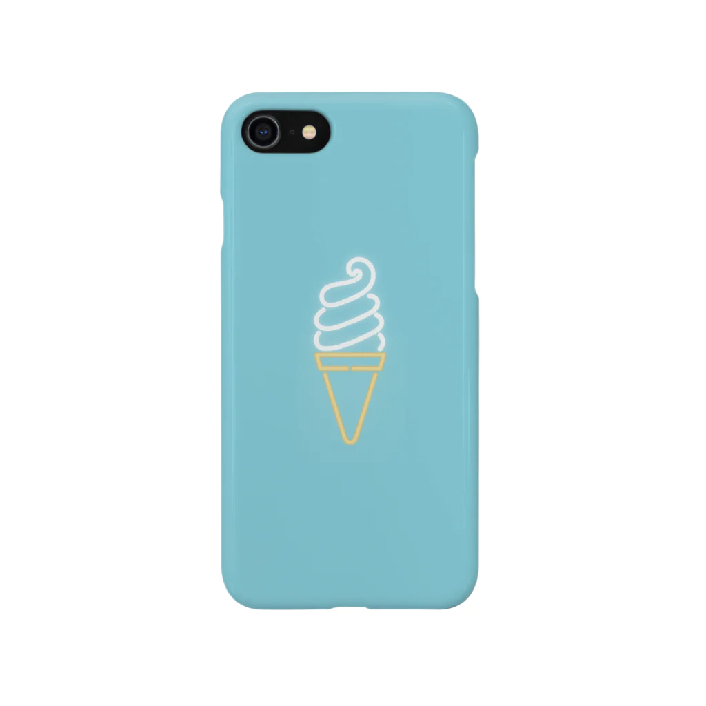 marinaのソフトクリーム（neon mint small） スマホケース