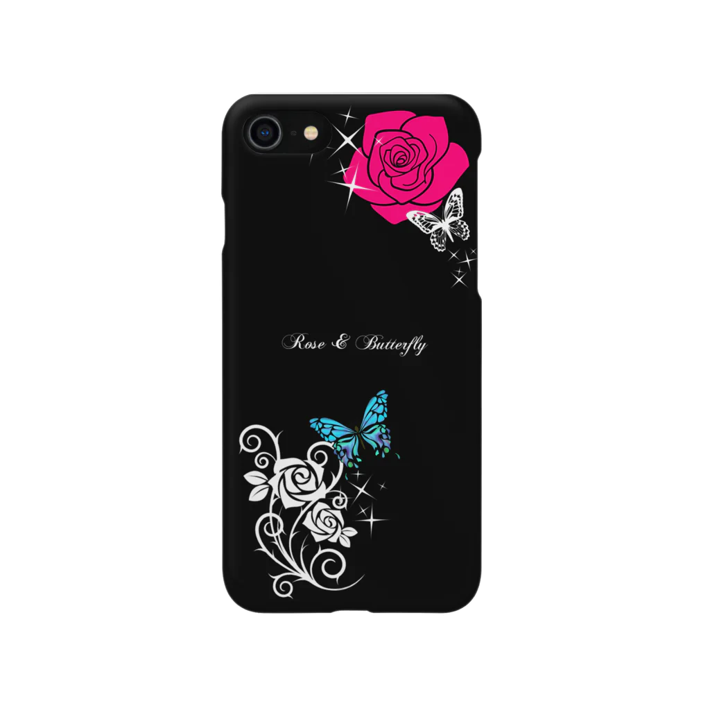 aco516の薔薇&蝶々 Smartphone Case