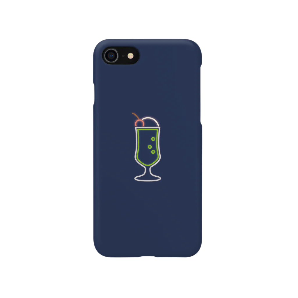 marinaのクリームソーダ（neon navy） スマホケース