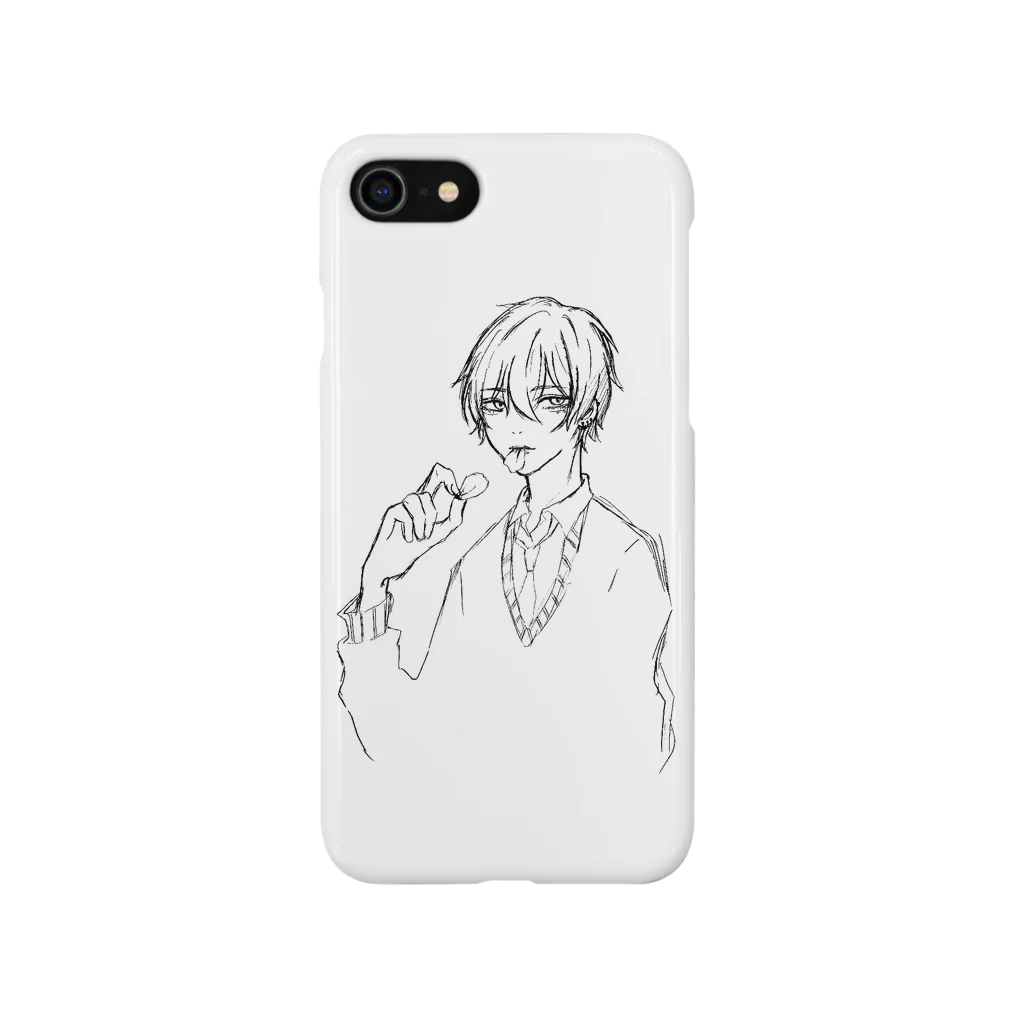 よこむきの花びら食べてる人 Smartphone Case