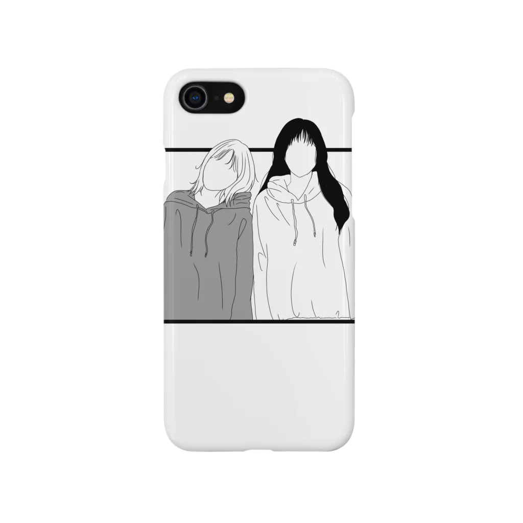 NoTaのフレンズ＊モノクロ顔なし Smartphone Case