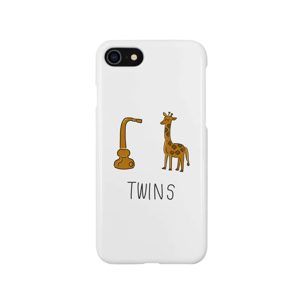 ウイスキーデザイングッズのTWINS ホワイト Smartphone Case