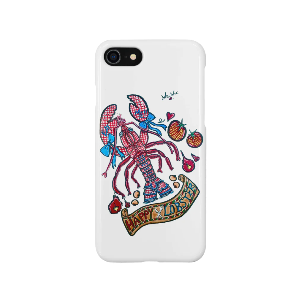 maimaice_creamのHappy Lobster Smartphone Case