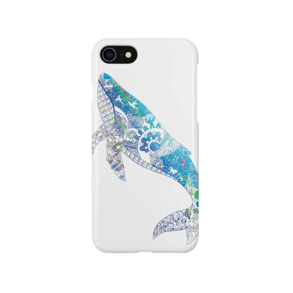 切り絵作家カジタミキのクジラの切り絵 iPhone Smartphone Case