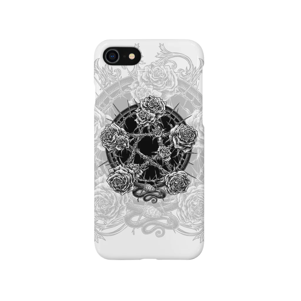 BLACKINKのPENTAGRAM - WHITE Smartphone Case