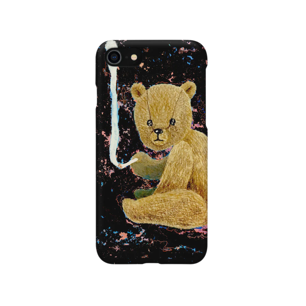 mitsüのsmoking bear BLACK Smartphone Case