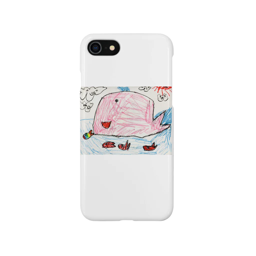 ni-ji-ni-ji-rainbowのピンクくじら Smartphone Case