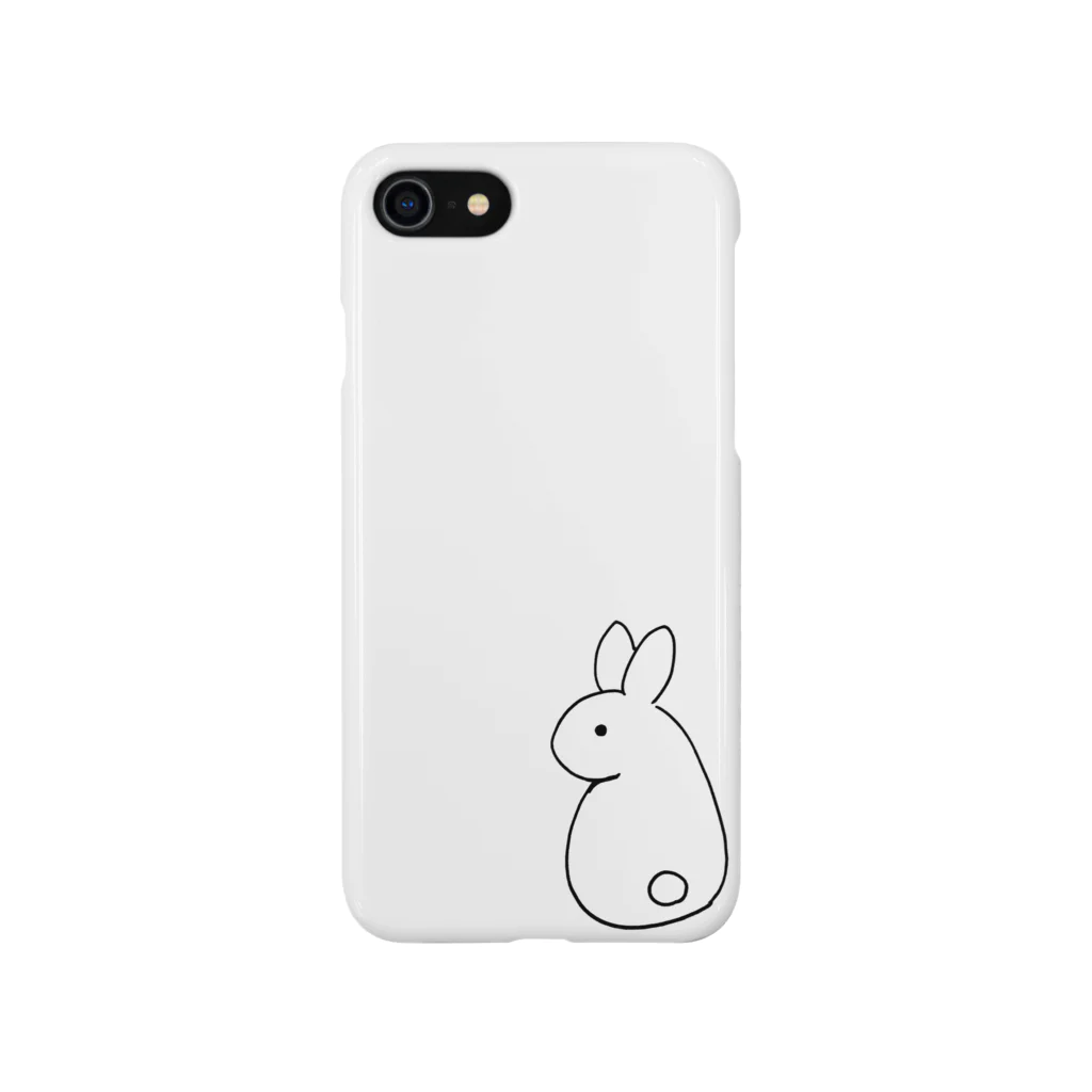 月の船星の砂漠のふりむきうさぎ iPhone Smartphone Case
