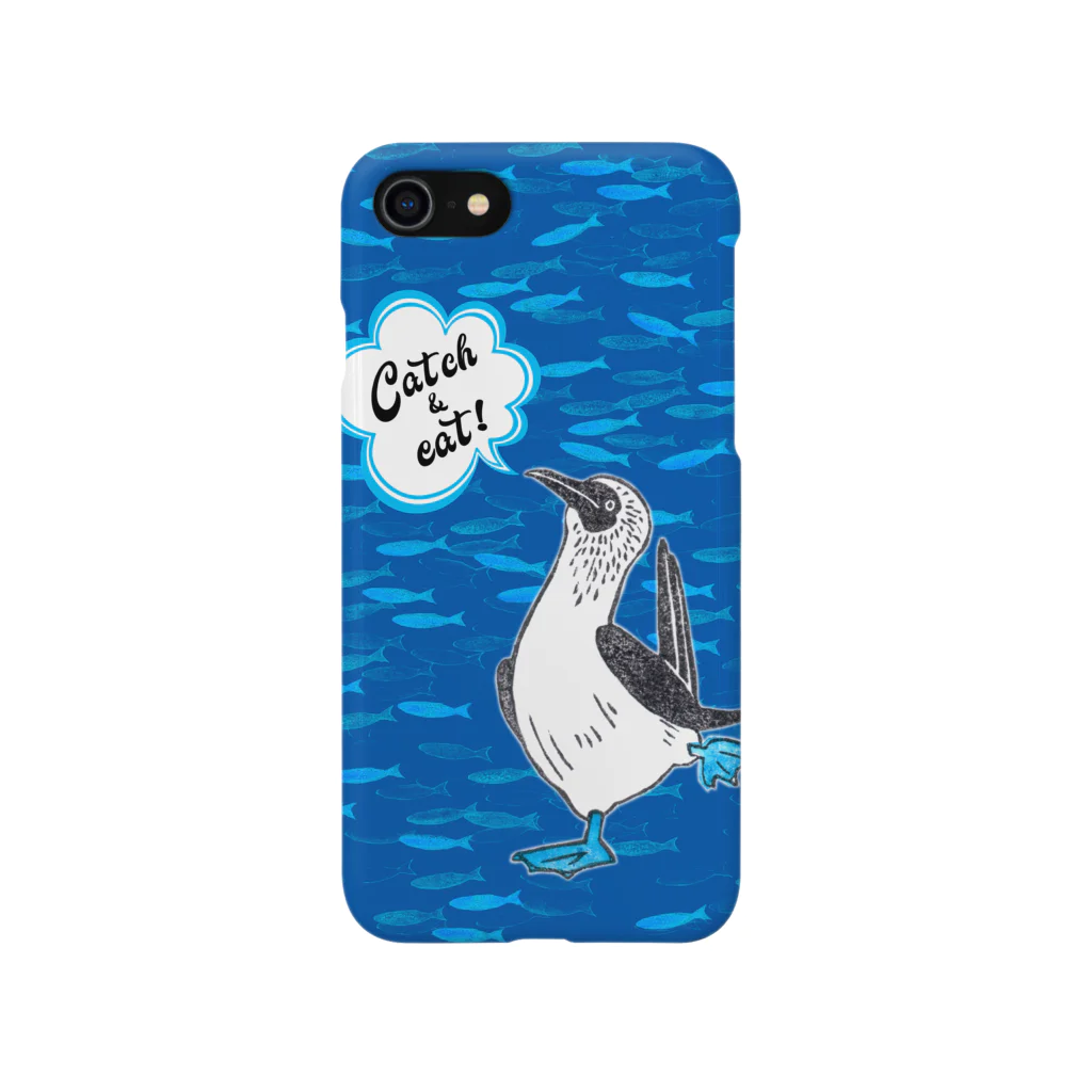 DOTEKKOのCatch & eat Booby [deep] Smartphone Case