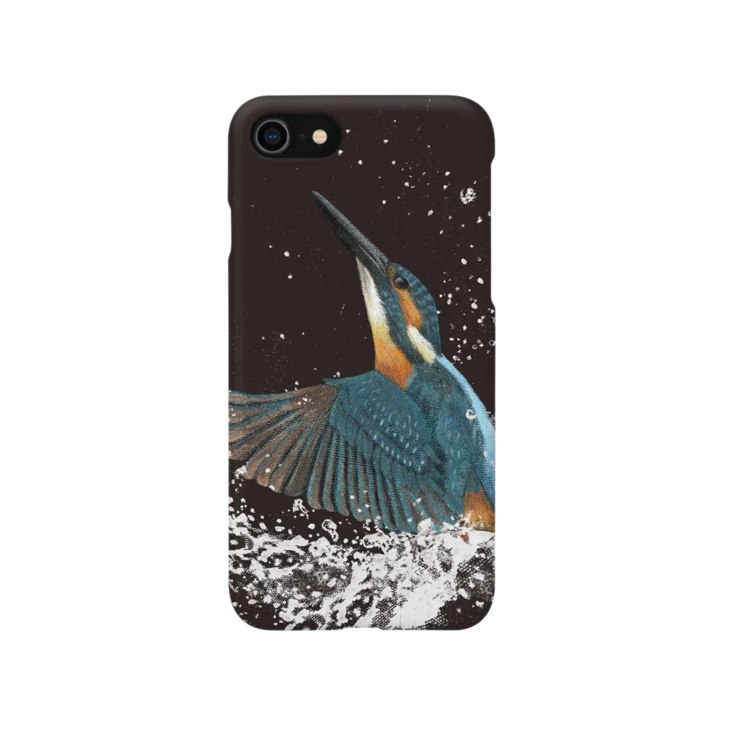 野鳥生活のカワセミ 黒 Smartphone Case