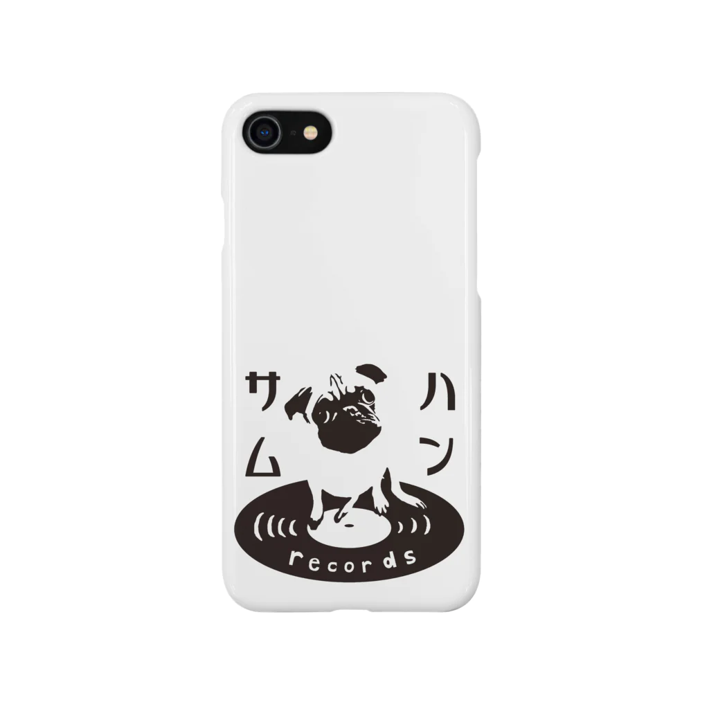 ハンサムレコーズ（湘南レコーズ）のハンサムレコードロゴ（黒） iPhone Smartphone Case
