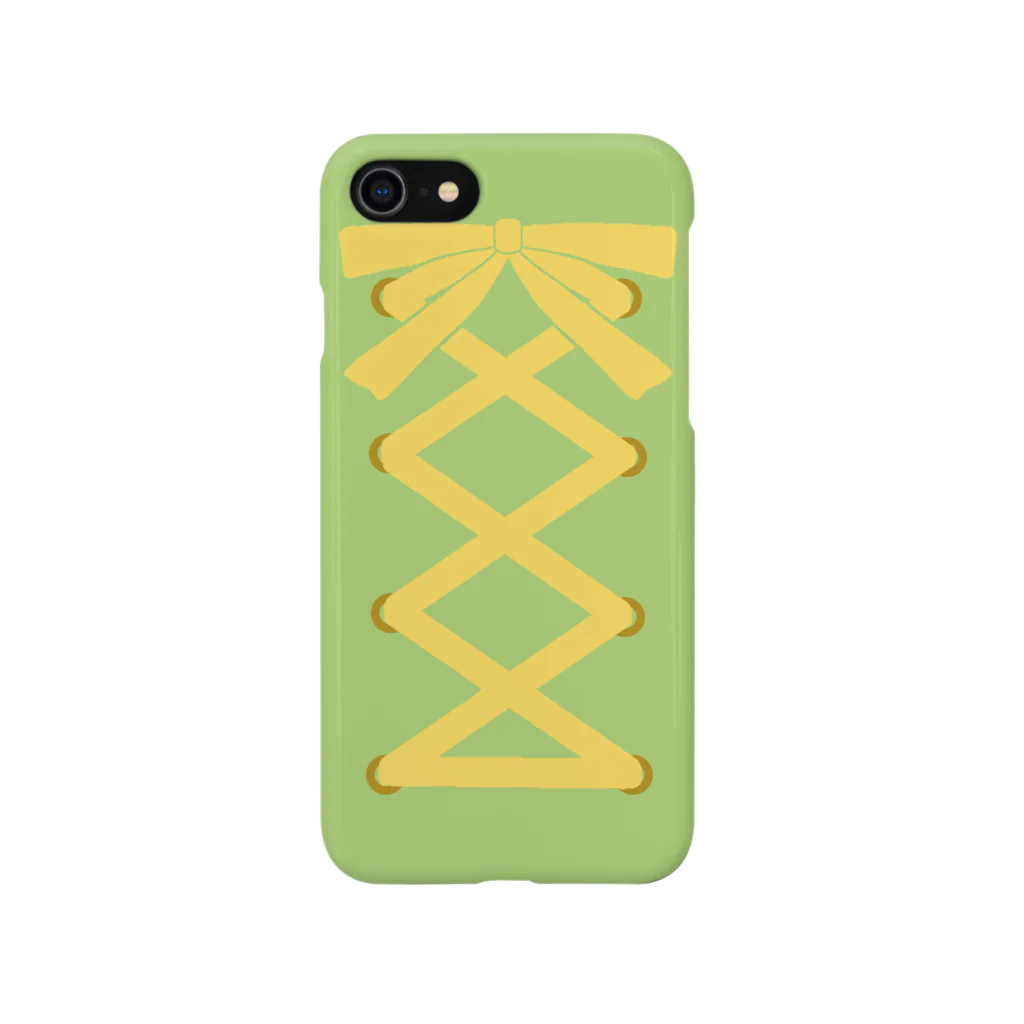 るしふぁの編み込みスマホケース　グリーン iPhone Smartphone Case