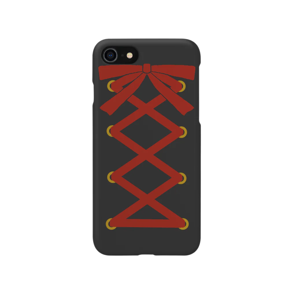 るしふぁの編み込みスマホケース　ブラック iPhone Smartphone Case