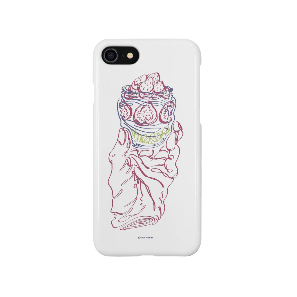 雑魚《SEXZQN》の苺の美味しいヤツ (white) Smartphone Case