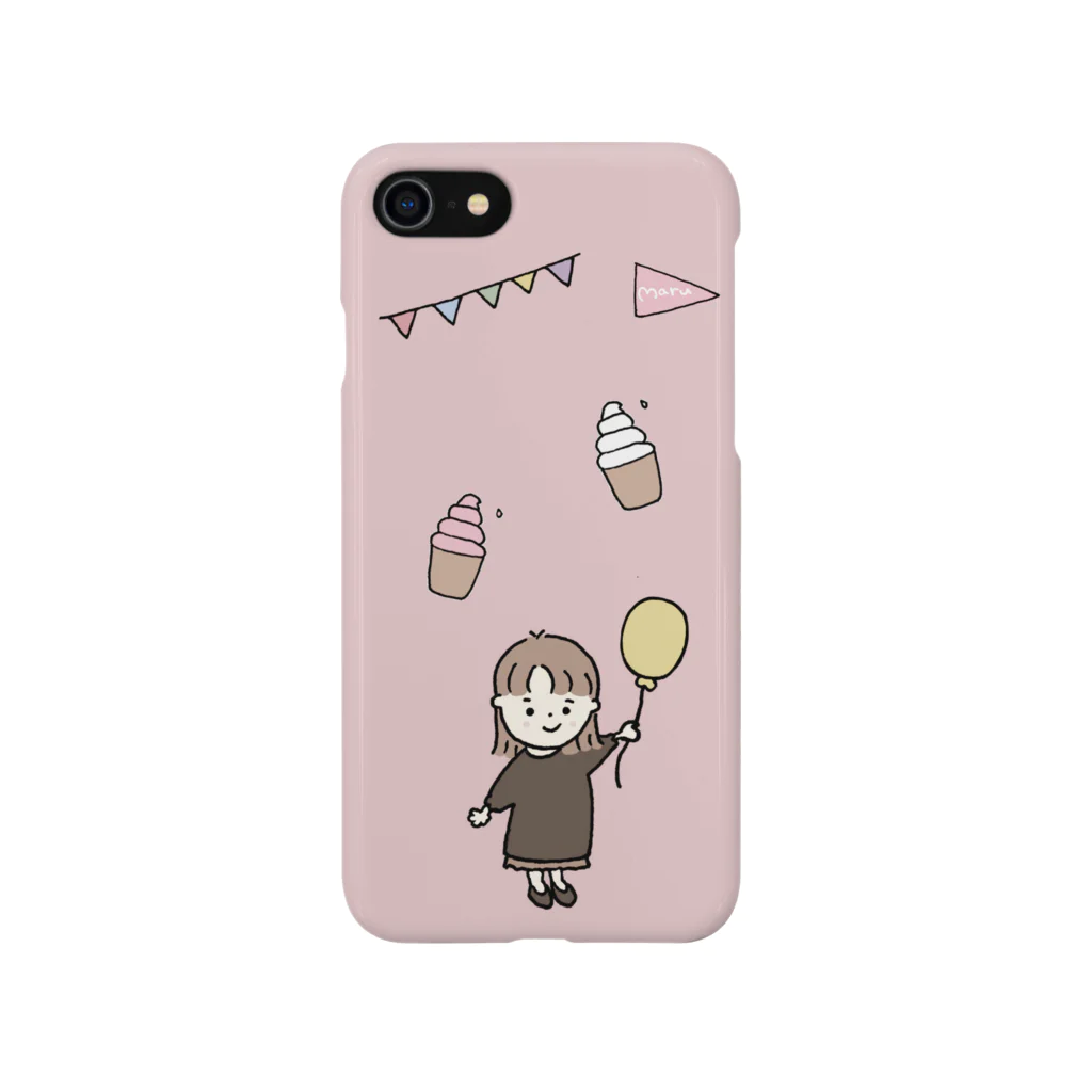 えかきのまるのまるのらくがき（ピンク） Smartphone Case