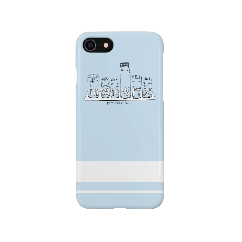 Drums and Cajon　あんりのmagic spice　スマホケース　Light Blue Smartphone Case