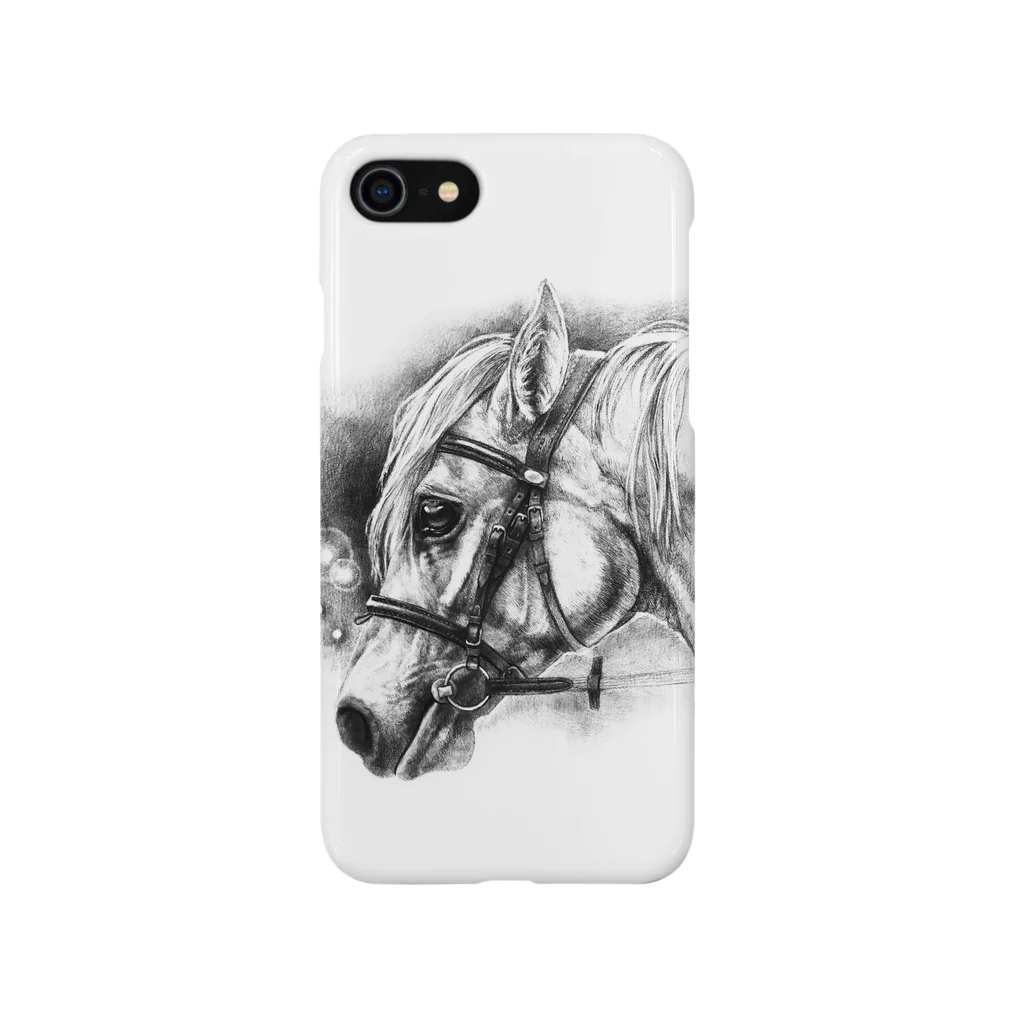 馬の絵の画家　斉藤いつみの馬の絵スマホケース（明星） Smartphone Case