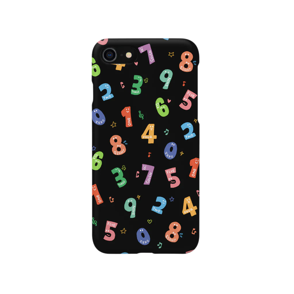 Chino's galleryのかわいい数字　ブラック Smartphone Case