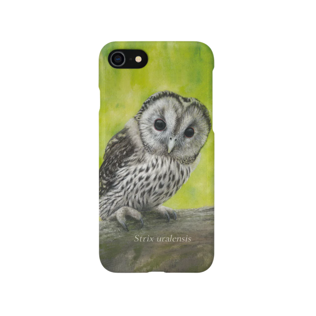 野鳥生活のフクロウの巣立ちびな（★寄付） Smartphone Case