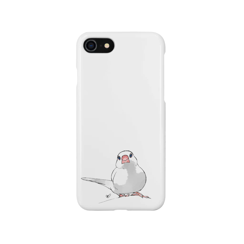 calcalの尾曲がり白文鳥 Smartphone Case