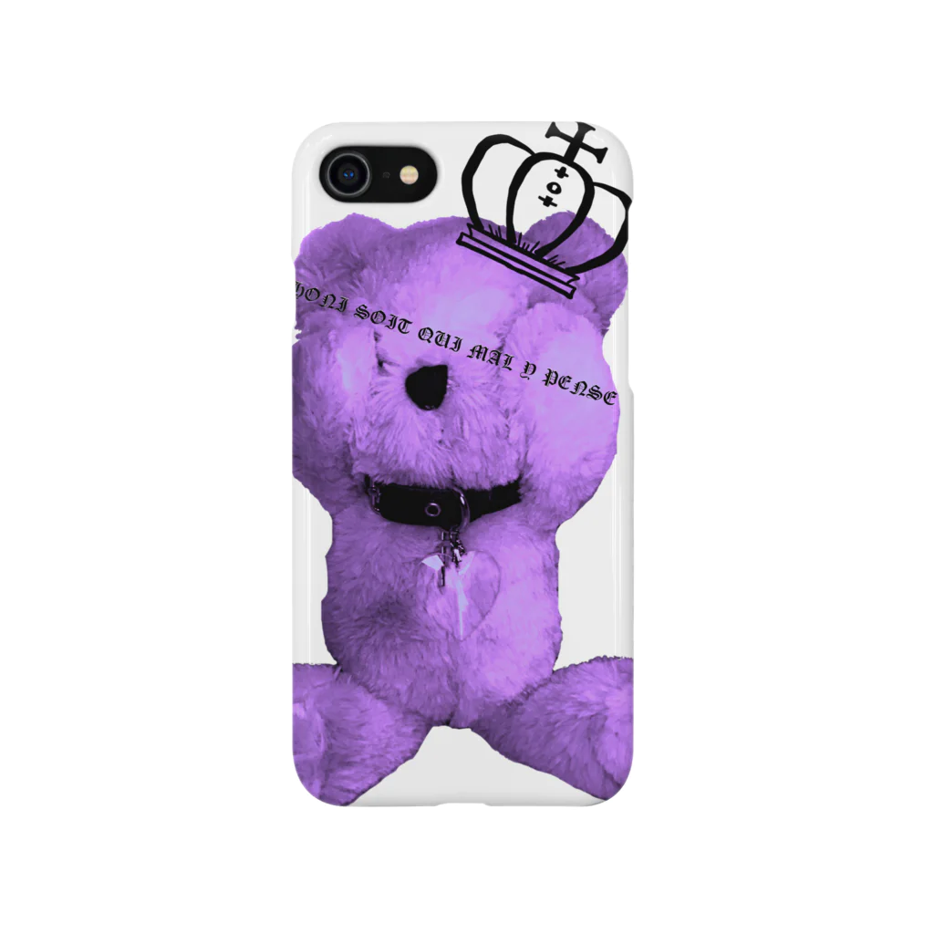 💜Salon de Lucia💜のRoyal Teddy  BLUEBERRY スマホケース