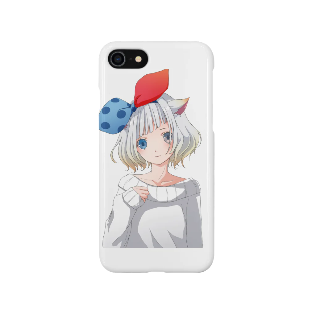 麦猫工房のしろ麦ネコさん Smartphone Case