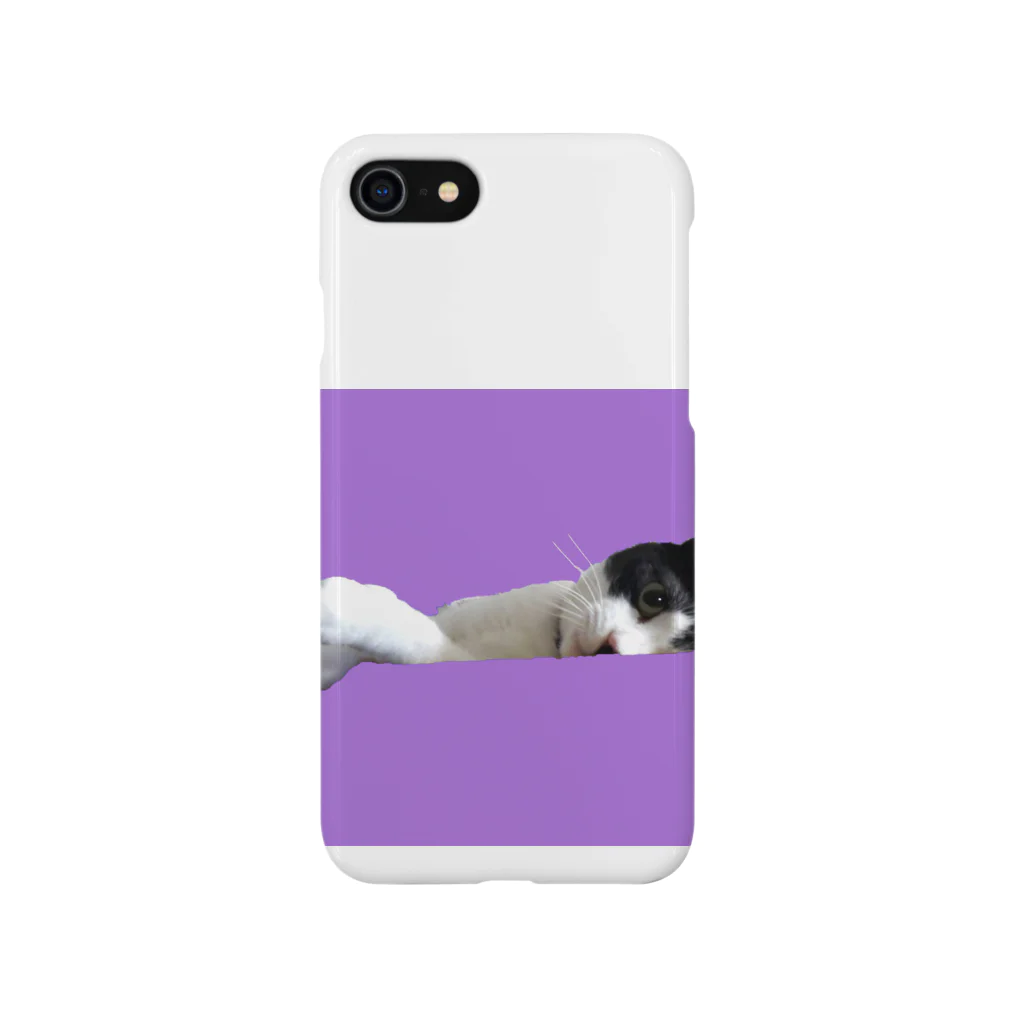 猫好きの横たわりはちわれ猫 Smartphone Case