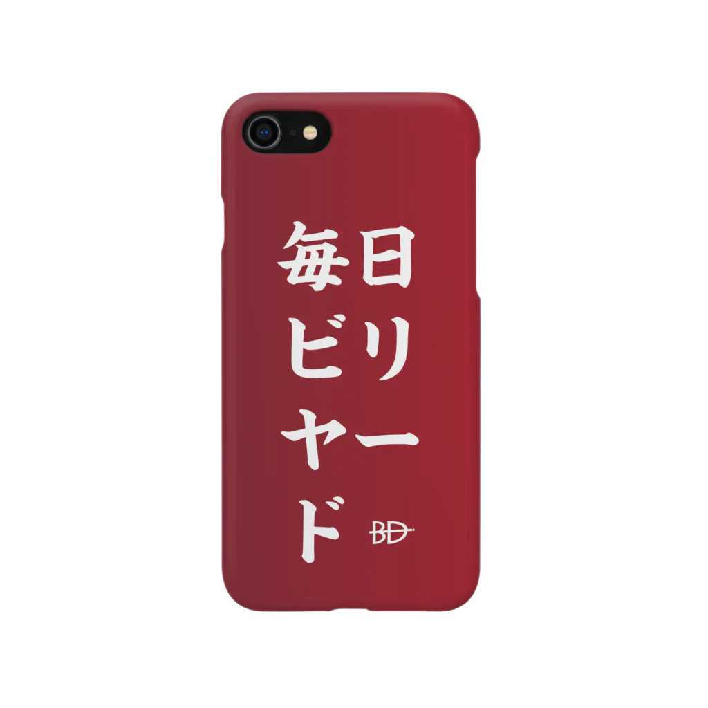 Billiards Days （ビリヤード・デイズ）のBD赤ロゴ日本語iPhoneケース Smartphone Case