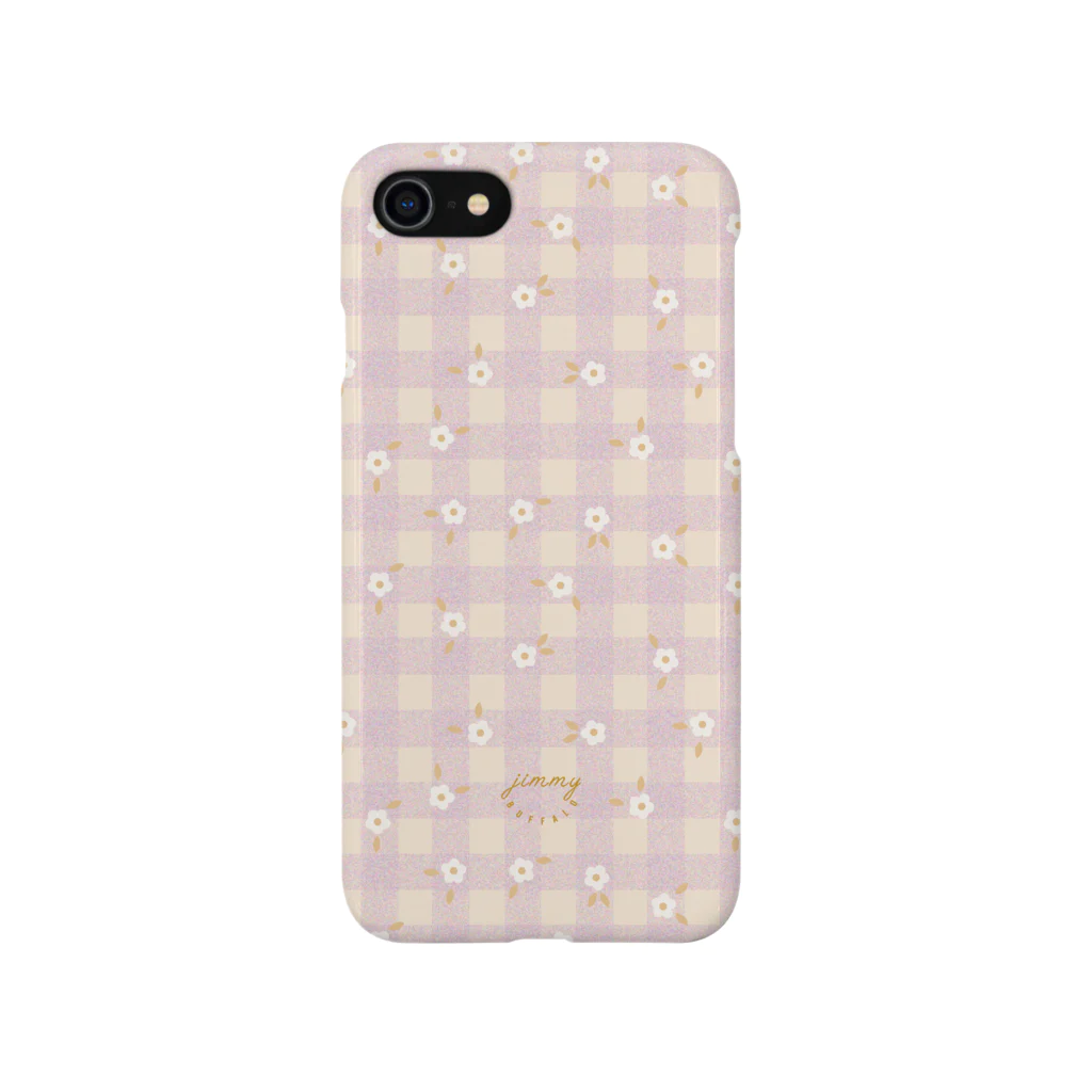 Jimmy BuffaloのJimmy Buffalo - Daisy Gingham ライラック Smartphone Case