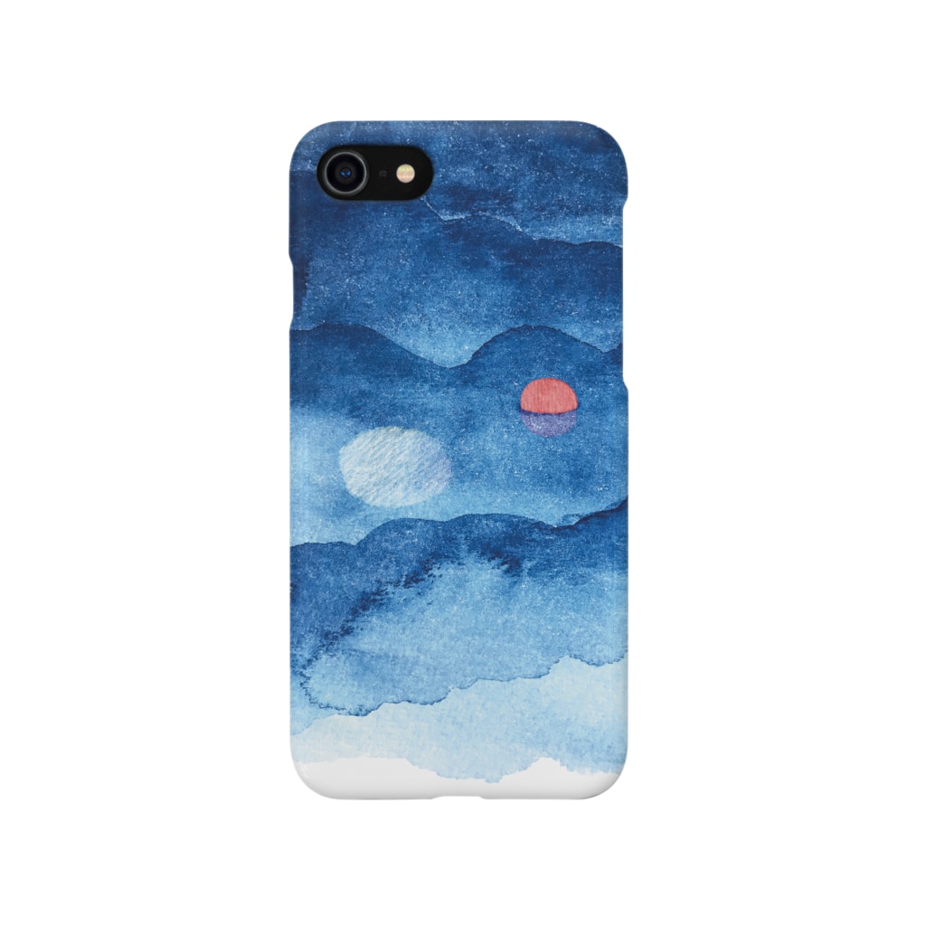 海の月とブイ 水彩 Sesuji Sesuji のスマホケース Iphoneケース 通販 Suzuri スズリ