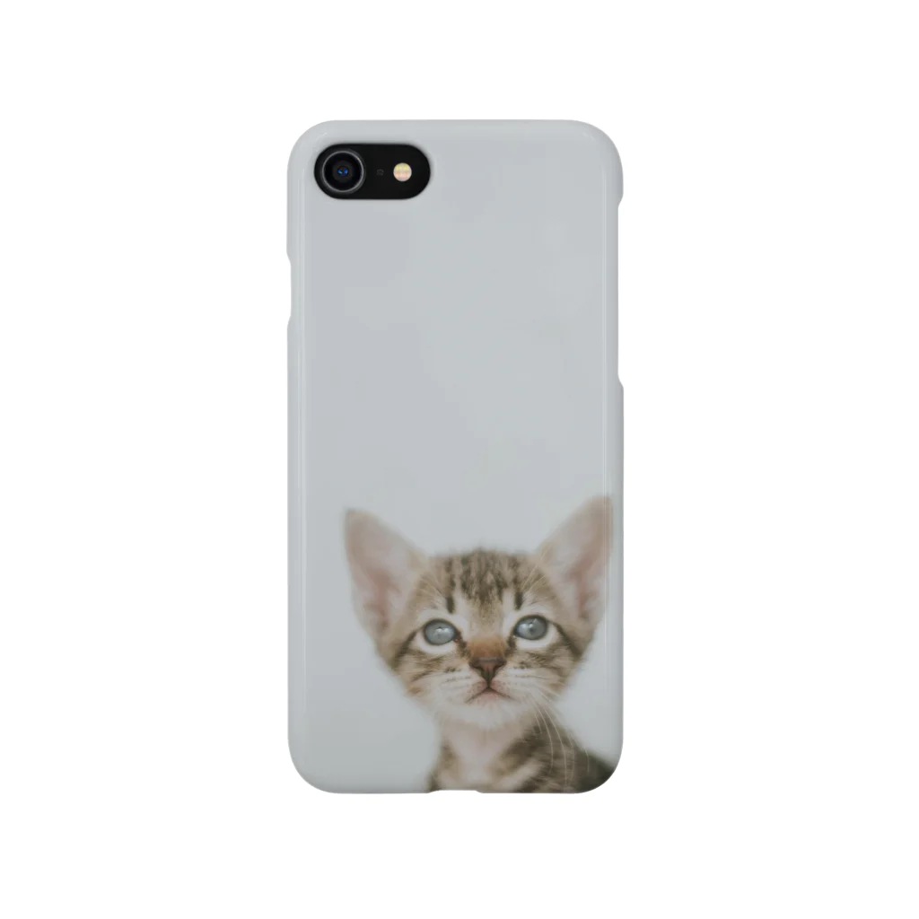Simple Caseの見つめる猫のスマホケース Smartphone Case