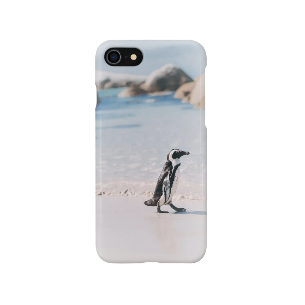Simple Caseのお散歩中のペンギンのスマホケース Smartphone Case