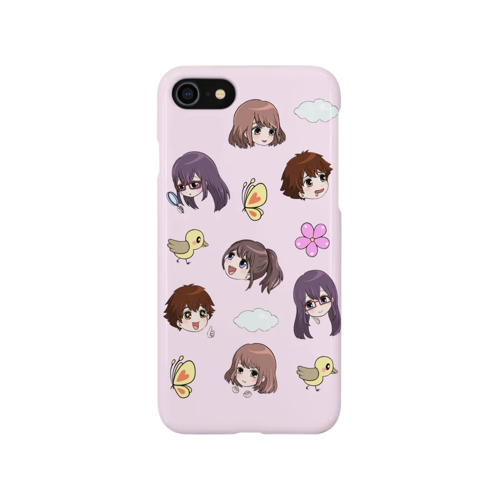 発達花子❀オフィシャルショップのミニキャラたち(ピンク) Smartphone Case