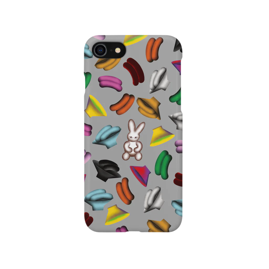 SHOP CMYKのLucky Rabbit-1  〈iPhone全機種対応〉 Smartphone Case
